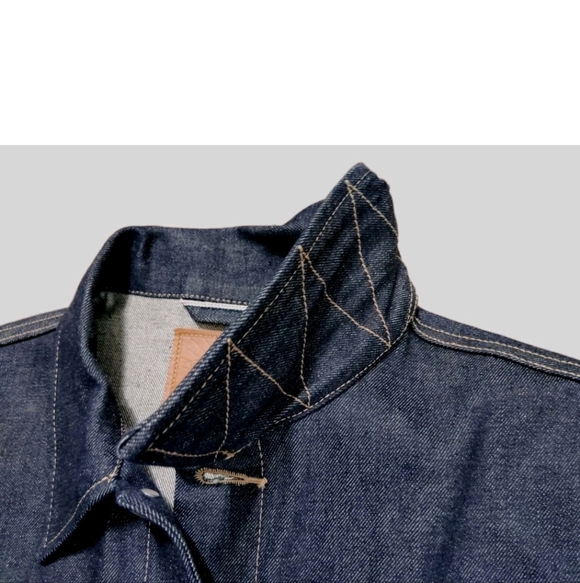Thursday Selvedge Denim Trucker Jacket Size L - Picture 8 of 11